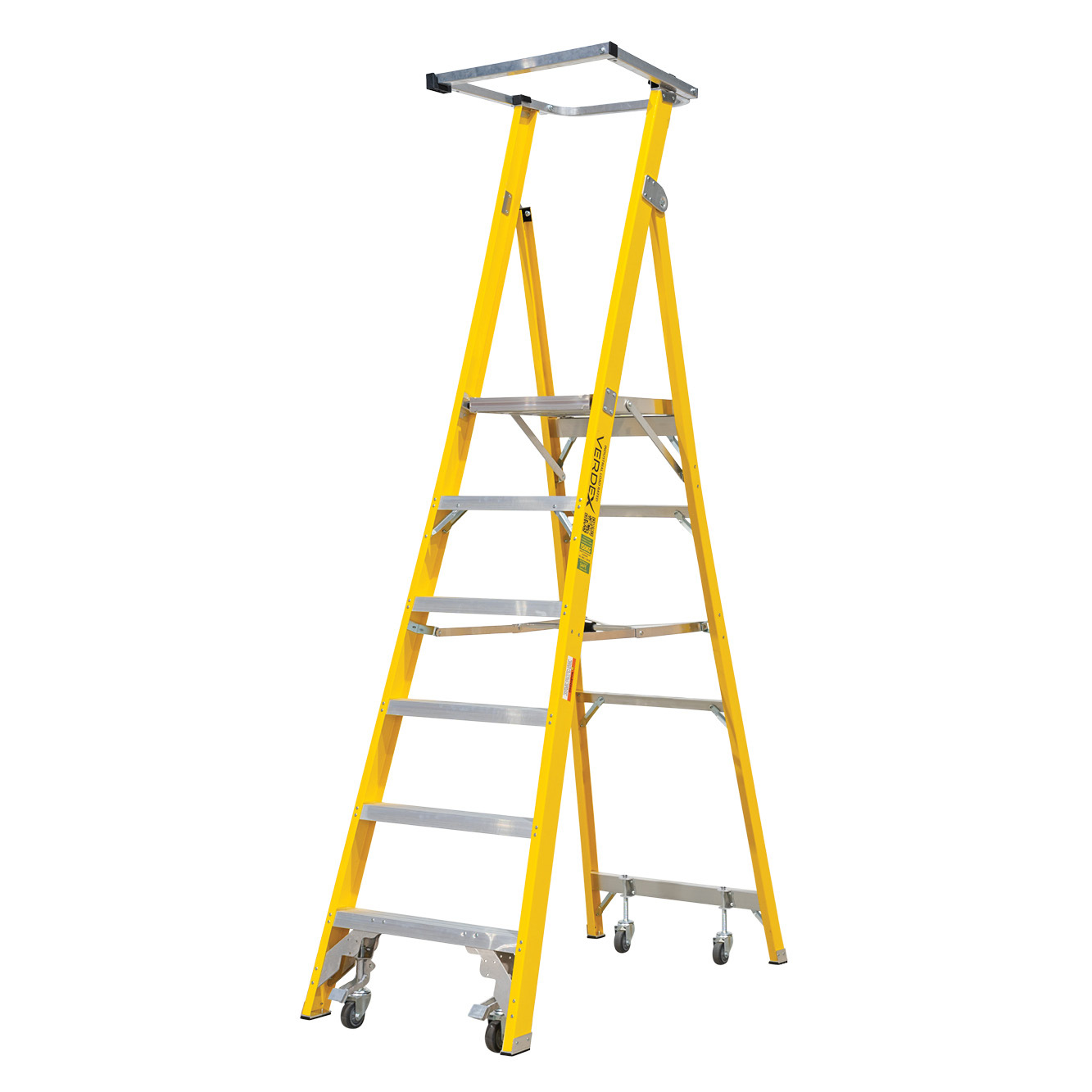 Fibreglass Mobile Platform Ladder 6 Step