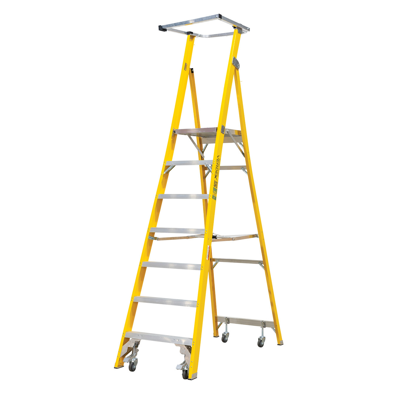 Fibreglass Mobile Platform Ladder 7 Step