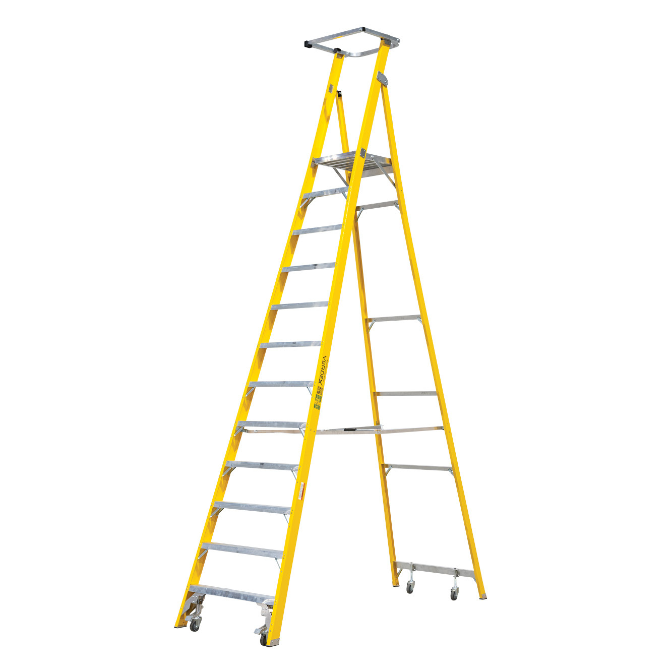 Fibreglass Mobile Platform Ladder 12 Step