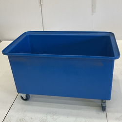 Blue Plastic Bin with Trolley - 450L (Clearance Item)